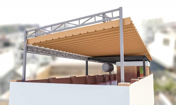 10 mẫu mái che sân thượng nhà ống đẹp, tiết kiệm chi phí 2023