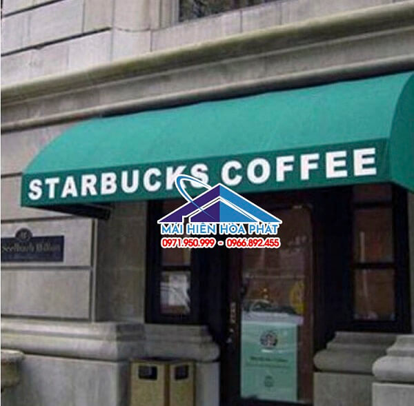 Mái vòm được lắp đặt tại quán Starbucks Coffee